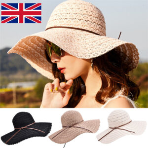9b43dd36-54e0-41a0-898e-ac8c13e8b8c6.jpg Foldable Women Straw Beach Sun Hat Summer Ladies Travel Wide Brim Cap