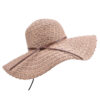 Foldable Women Straw Beach Sun Hat Summer Ladies Travel Wide Brim Cap