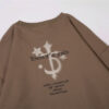 Cross Printed Crew Neck Sweatshirt Men