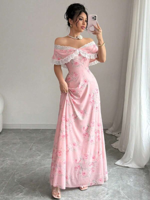 Women's Fashion Slim Floral Dress