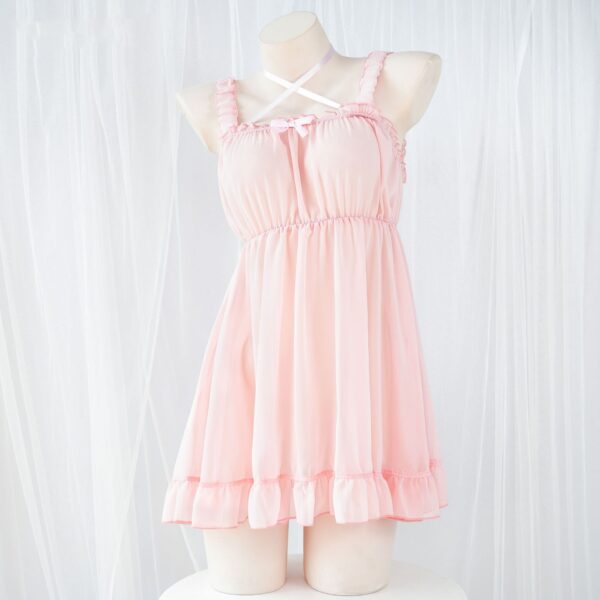 Seductive Semi-sheer Backless Chiffon Dress