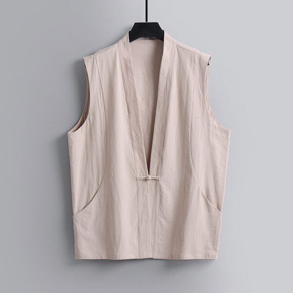 Summer Thin Linen Sleeveless Vest For Men
