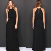 Women  Halter Chiffon Maxi Dress