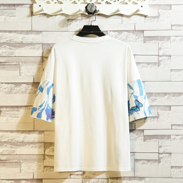 Flame Butterfly Street Fashon Men Summer Crew Neck