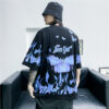 Flame Butterfly Street Fashon Men Summer Crew Neck