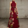 Womens Floral Fashion Casual Dress