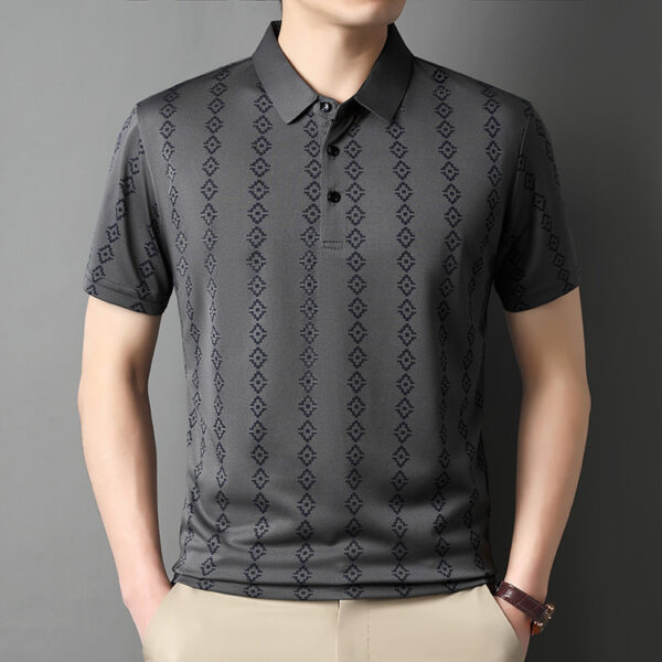 Summer Men's Printed Short-Sleeve Polo Shirt