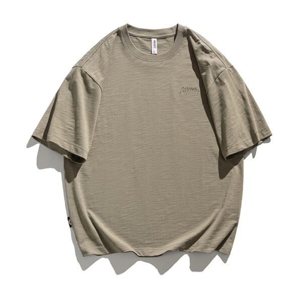 Simple Embroidered Cotton T-shirt For Men