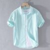 2726bb07-cfca-4b7b-893f-66cbead31888.jpg Summer Short Sleeve Linen Shirt For Men