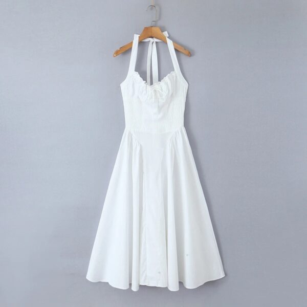 Fashion French Floral Halter Dress Women