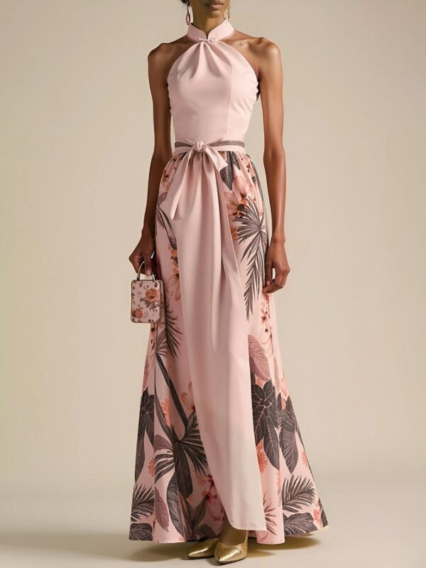 Womens Floral Fashion Casual Dress