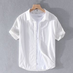 4b05cf65-b228-4861-9703-e09a8e3bca4f.jpg Summer Short Sleeve Linen Shirt For Men