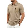 Mens Summer Textured Jacquard Polo Shirt
