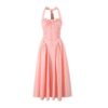 Fashion French Floral Halter Dress Women