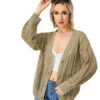 Women's Hollow Out Open Front Knit Lightweight Cardigan