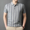 Summer Men's Printed Short-Sleeve Polo Shirt