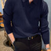 Slim Fit Waffle Knit Polo Shirt