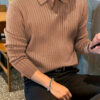 Slim Fit Waffle Knit Polo Shirt