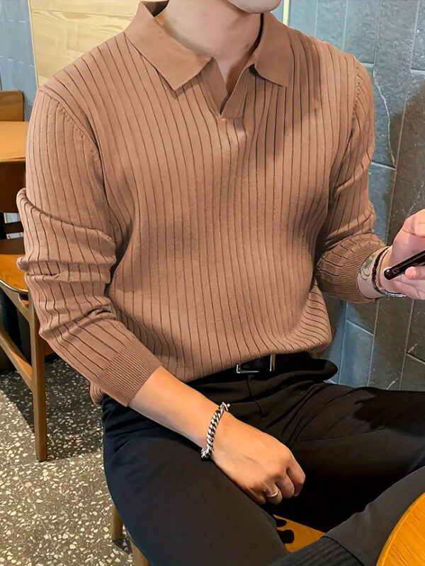 Slim Fit Waffle Knit Polo Shirt