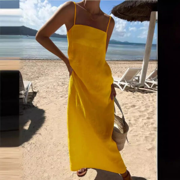 Cotton-Linen Comfortable Vacation Dress For Women