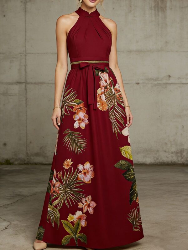 Womens Floral Fashion Casual Dress