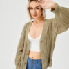 Women's Hollow Out Open Front Knit Lightweight Cardigan