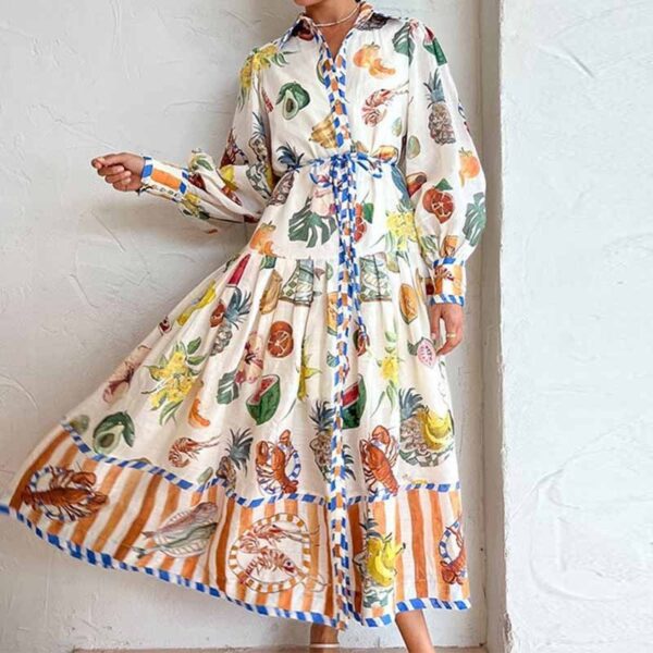 Print Holiday Beach Dress