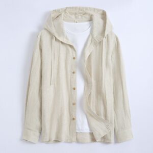 69f87913-4110-413e-b7e3-bff3a1cf09c5.jpg Solid-color Linen Casual Shirt For Men