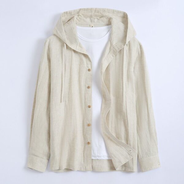 69f87913-4110-413e-b7e3-bff3a1cf09c5.jpg Solid-color Linen Casual Shirt For Men