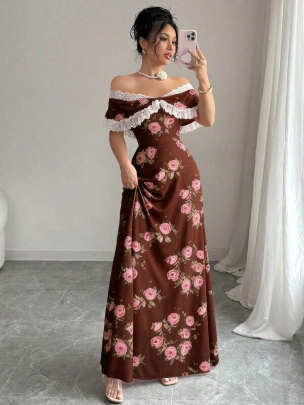 Women's Fashion Slim Floral Dress