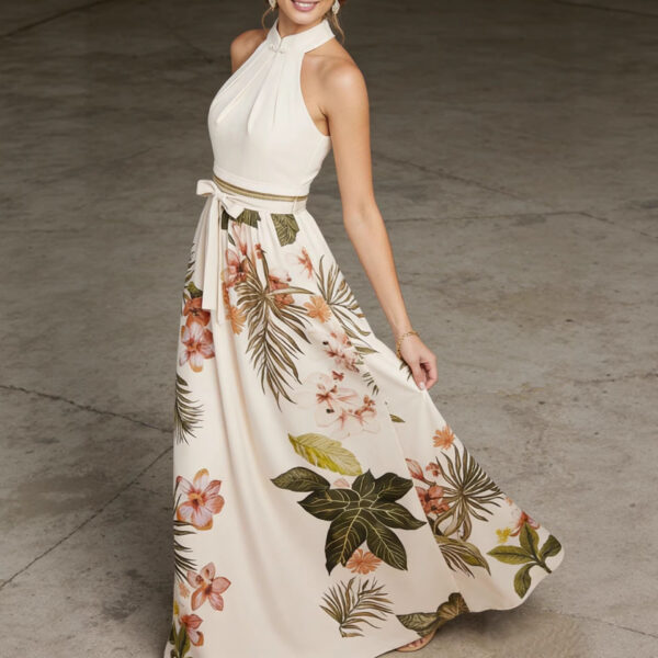 Womens Floral Fashion Casual Dress