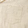 Cotton Linen Short Sleeve Shirt Men Linen Casual Half