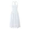Fashion French Floral Halter Dress Women