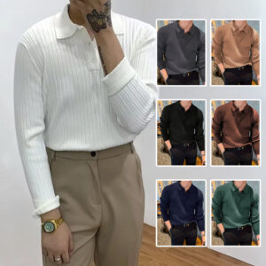 Slim Fit Waffle Knit Polo Shirt