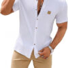 Fashion Summer Button Linen New Men's Shirt
