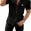Fashion Summer Button Linen New Men's Shirt