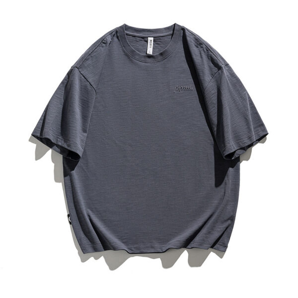 Simple Embroidered Cotton T-shirt For Men