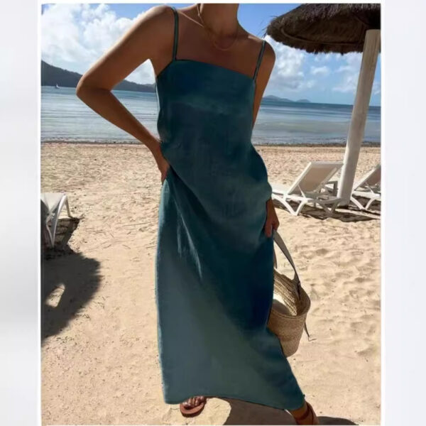 Cotton-Linen Comfortable Vacation Dress For Women