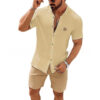 Fashion Summer Button Linen New Men's Shirt