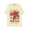 Badge Printed Crew Neck Top Summer Men