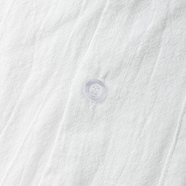 Cotton Linen Short Sleeve Shirt Men Linen Casual Half