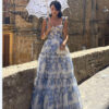 Off-the-shoulder Organza Fairy Long Temperament Dress