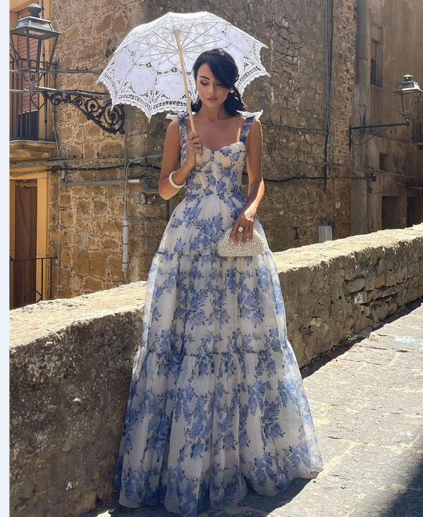 Off-the-shoulder Organza Fairy Long Temperament Dress