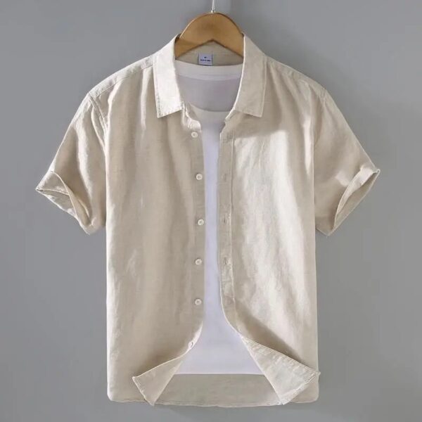 c48a95f6-2406-4e4d-9823-7331cf27dd4c.jpg Summer Short Sleeve Linen Shirt For Men