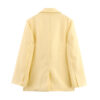 Spring And Autumn Linen Blended Minimalist Blazer