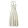 Fashion French Floral Halter Dress Women