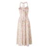 Fashion French Floral Halter Dress Women