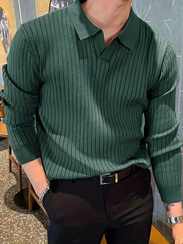 Slim Fit Waffle Knit Polo Shirt