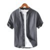e26f1a74-b31f-4394-a020-846ae5fab255.jpg Summer Short Sleeve Linen Shirt For Men