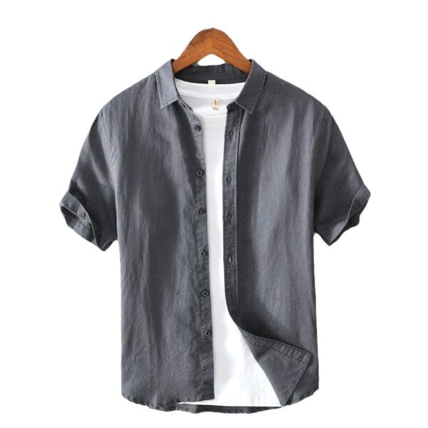 e26f1a74-b31f-4394-a020-846ae5fab255.jpg Summer Short Sleeve Linen Shirt For Men